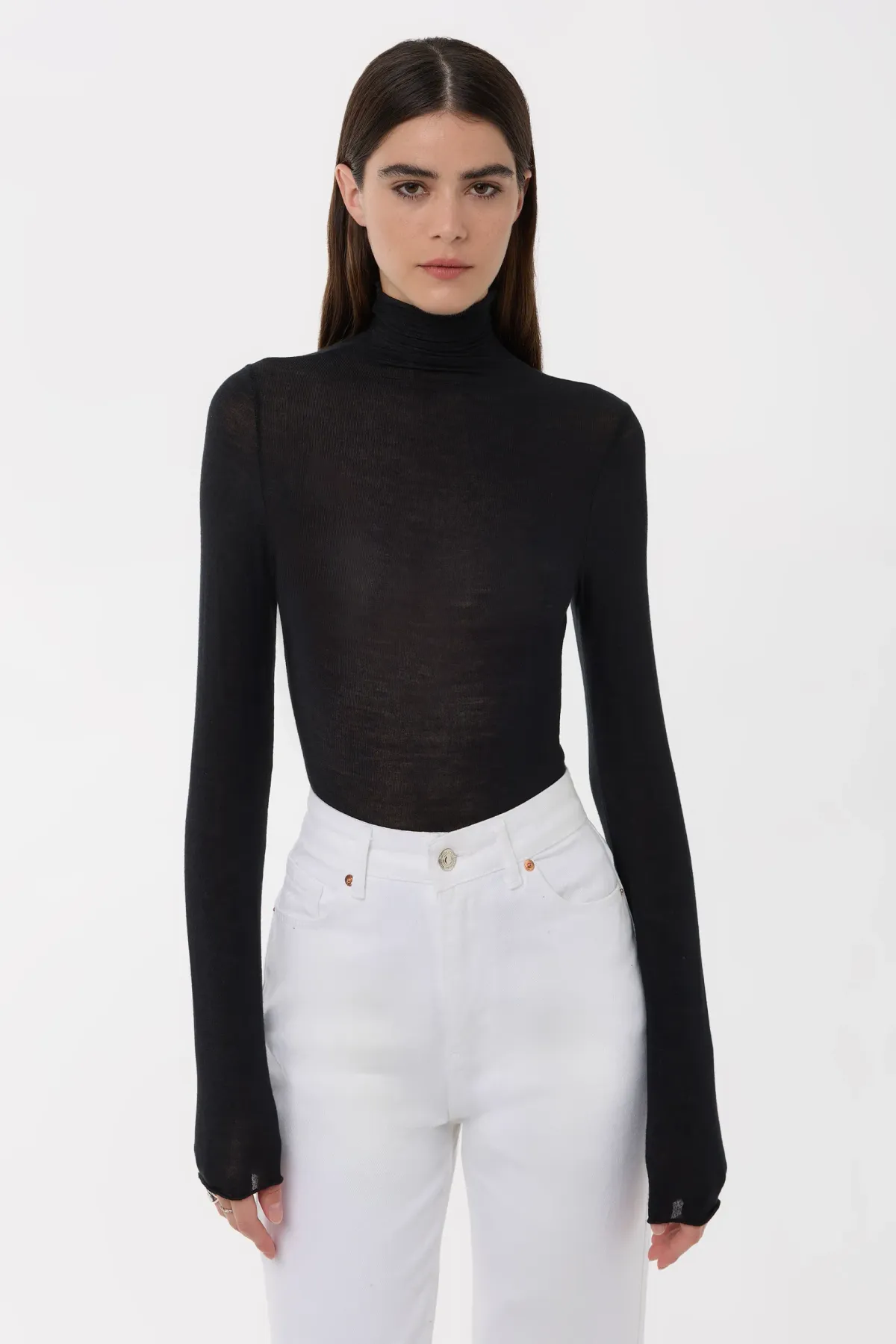 Half Turtleneck Basic Top 1