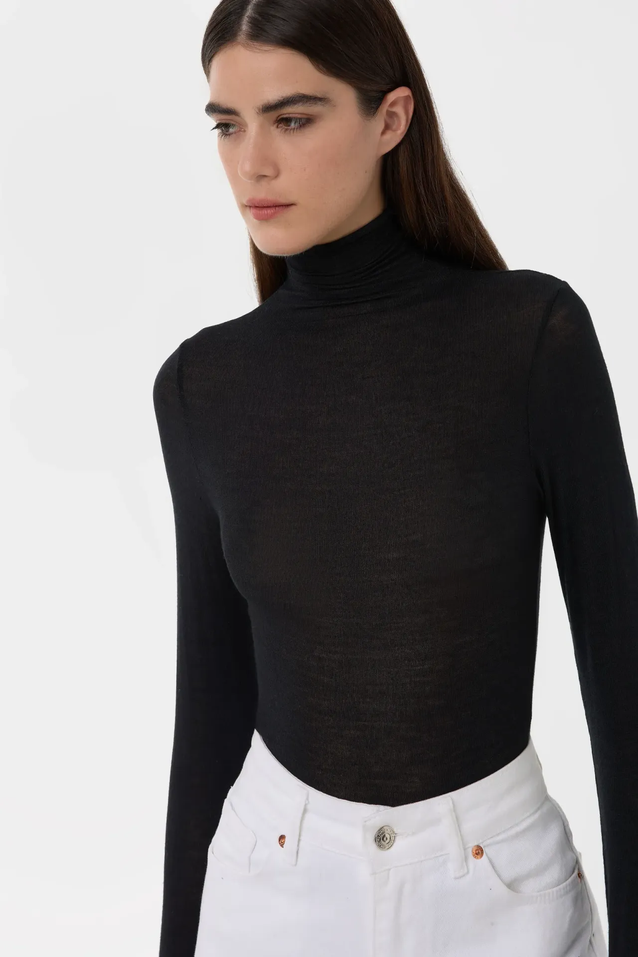 Half Turtleneck Basic Top