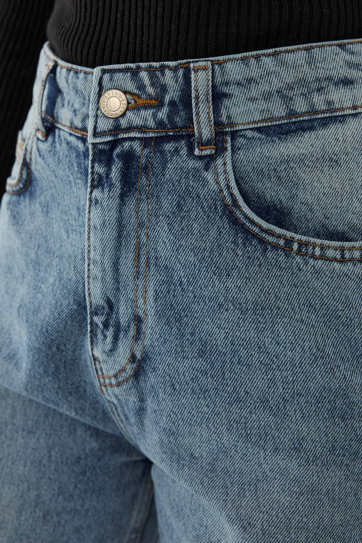 Washed Efecet Wide Leg Jeans 7