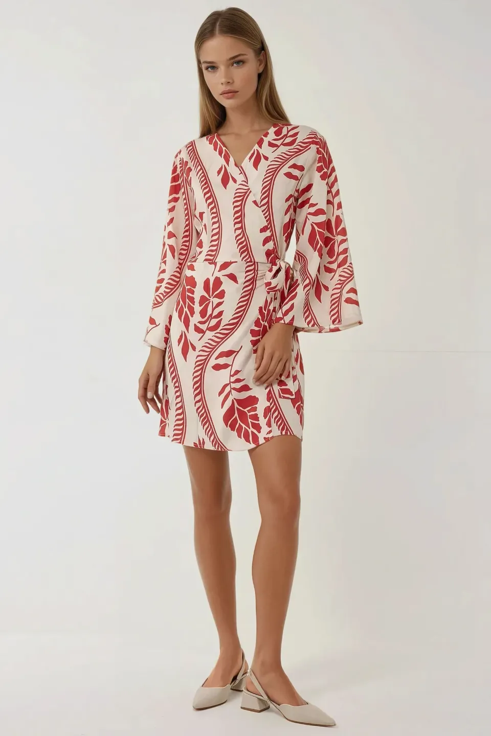 Floral V-Neck Mini Dress