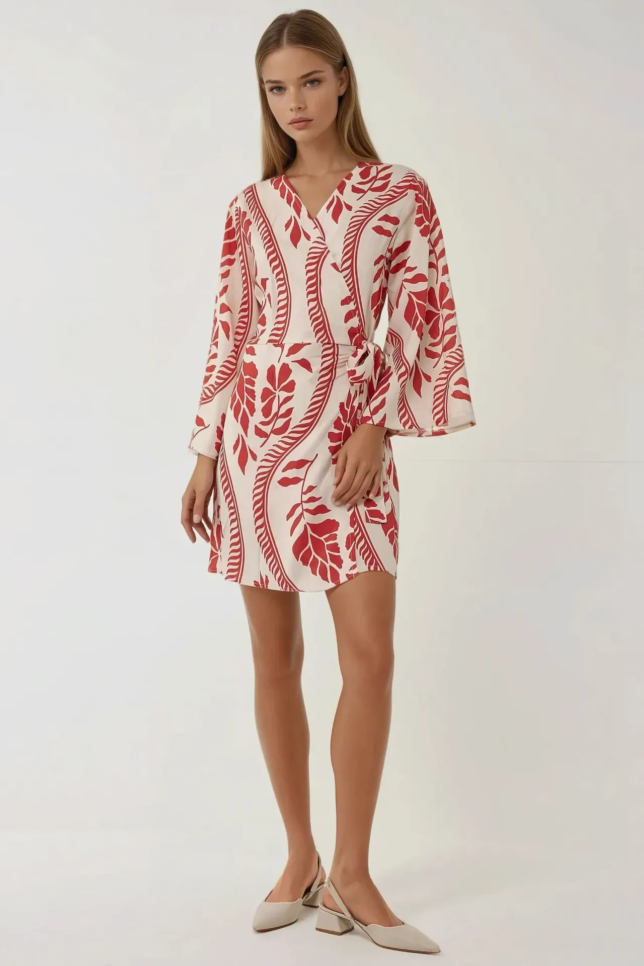Floral V-Neck Mini Dress