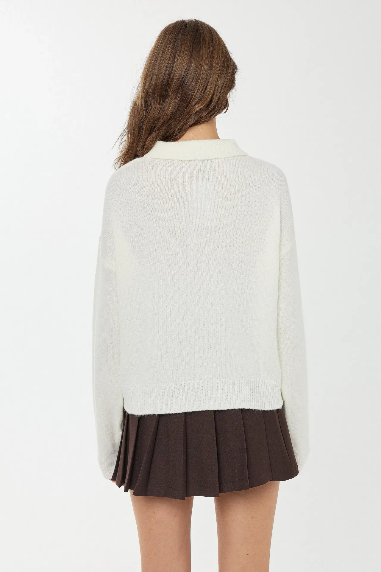 Button Collar Knit Sweater