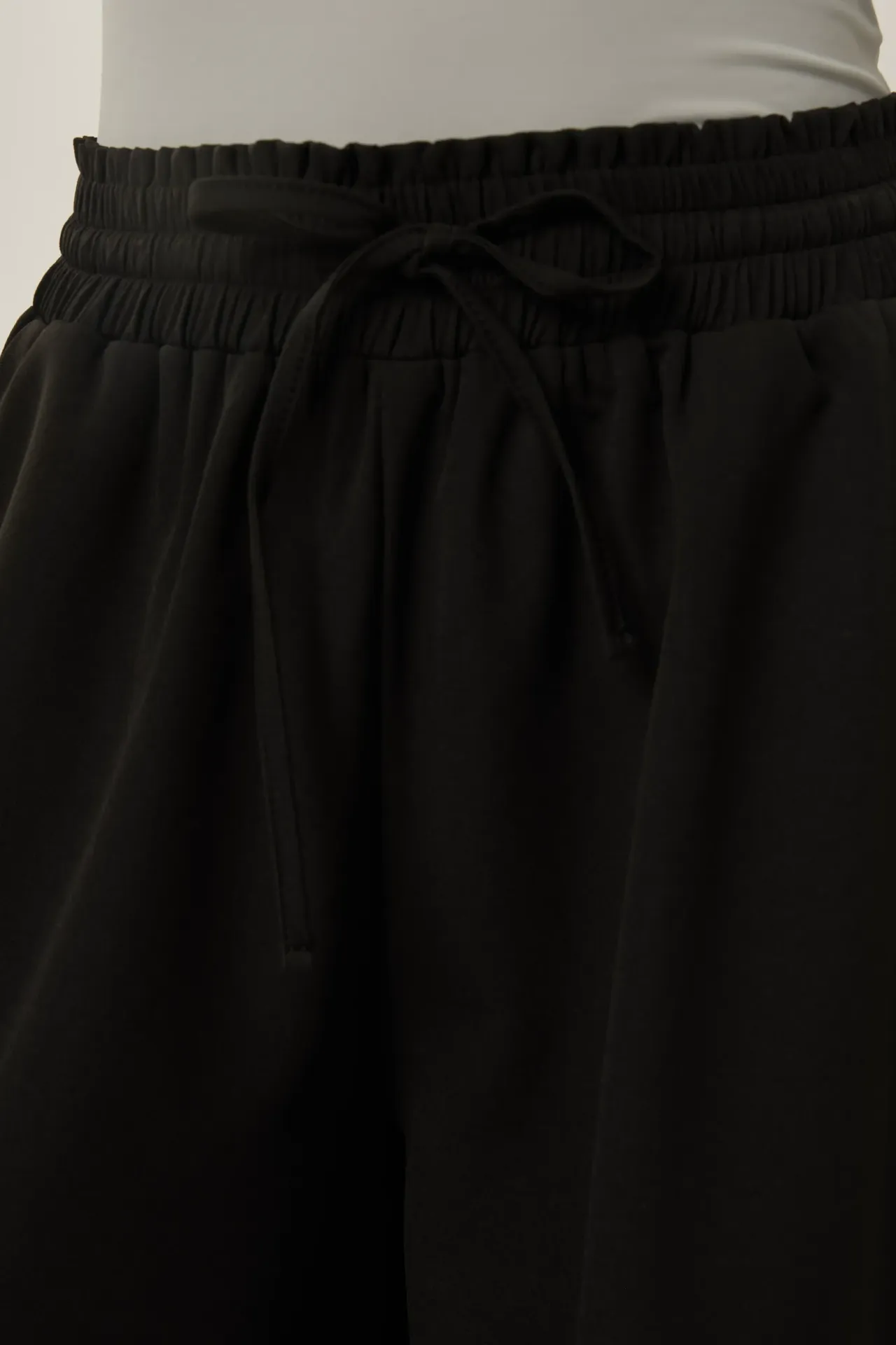 Wide Leg Jogger Waist Pants
