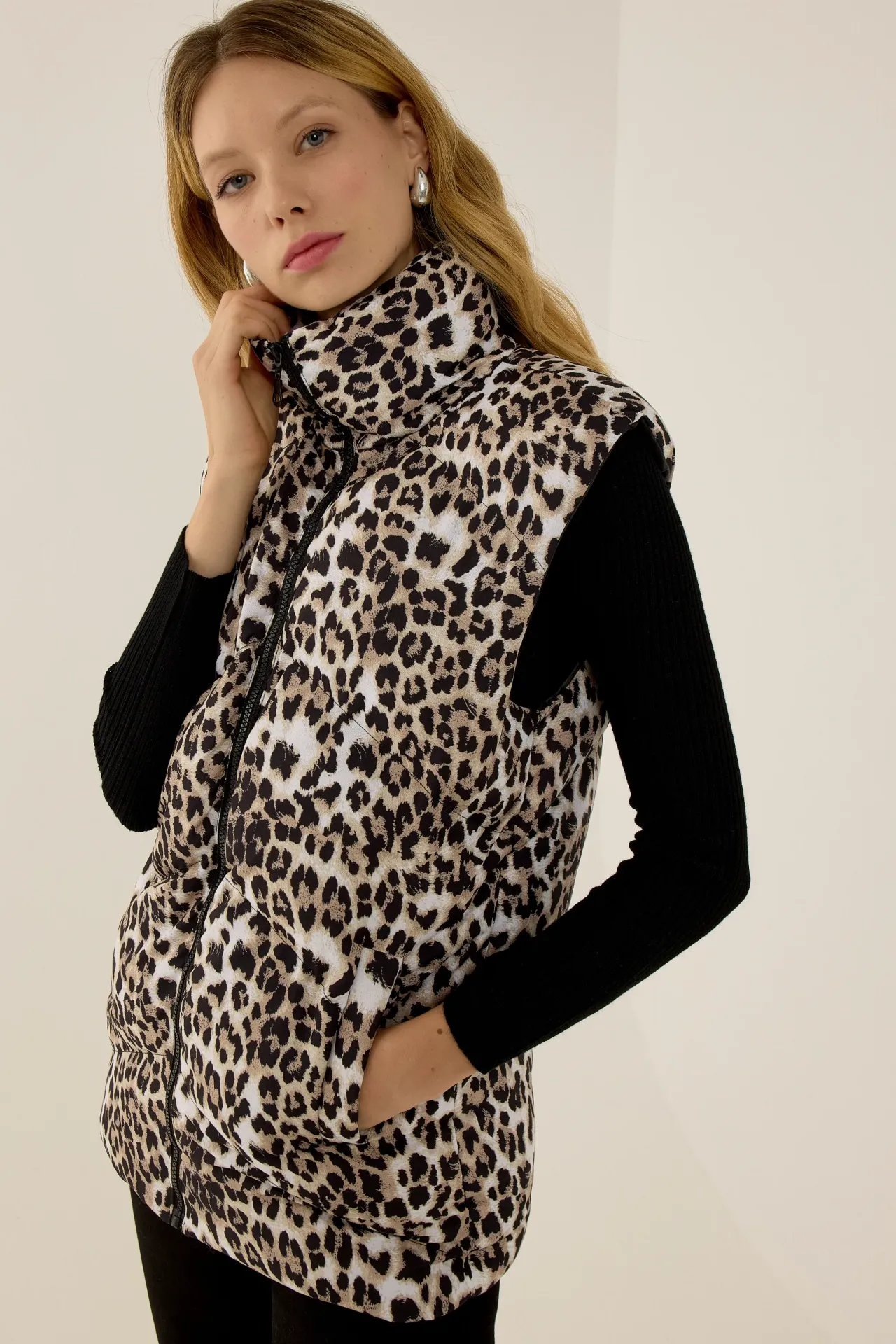 Leopard Print Waistcoat