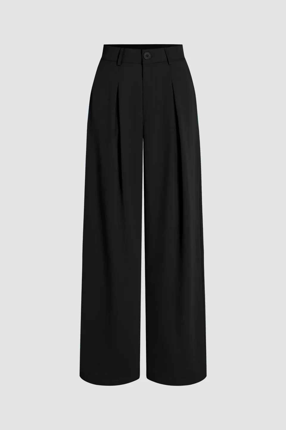 High Waist Wide Leg Pleated Pants