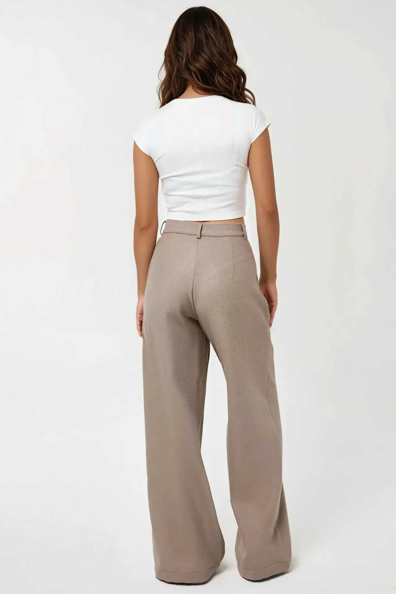 High Waist Pleated Wide Leg Pants