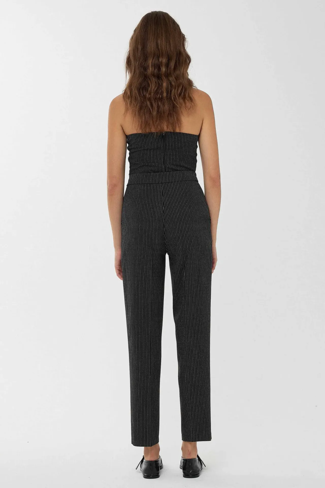 High Waist Striped Trousers