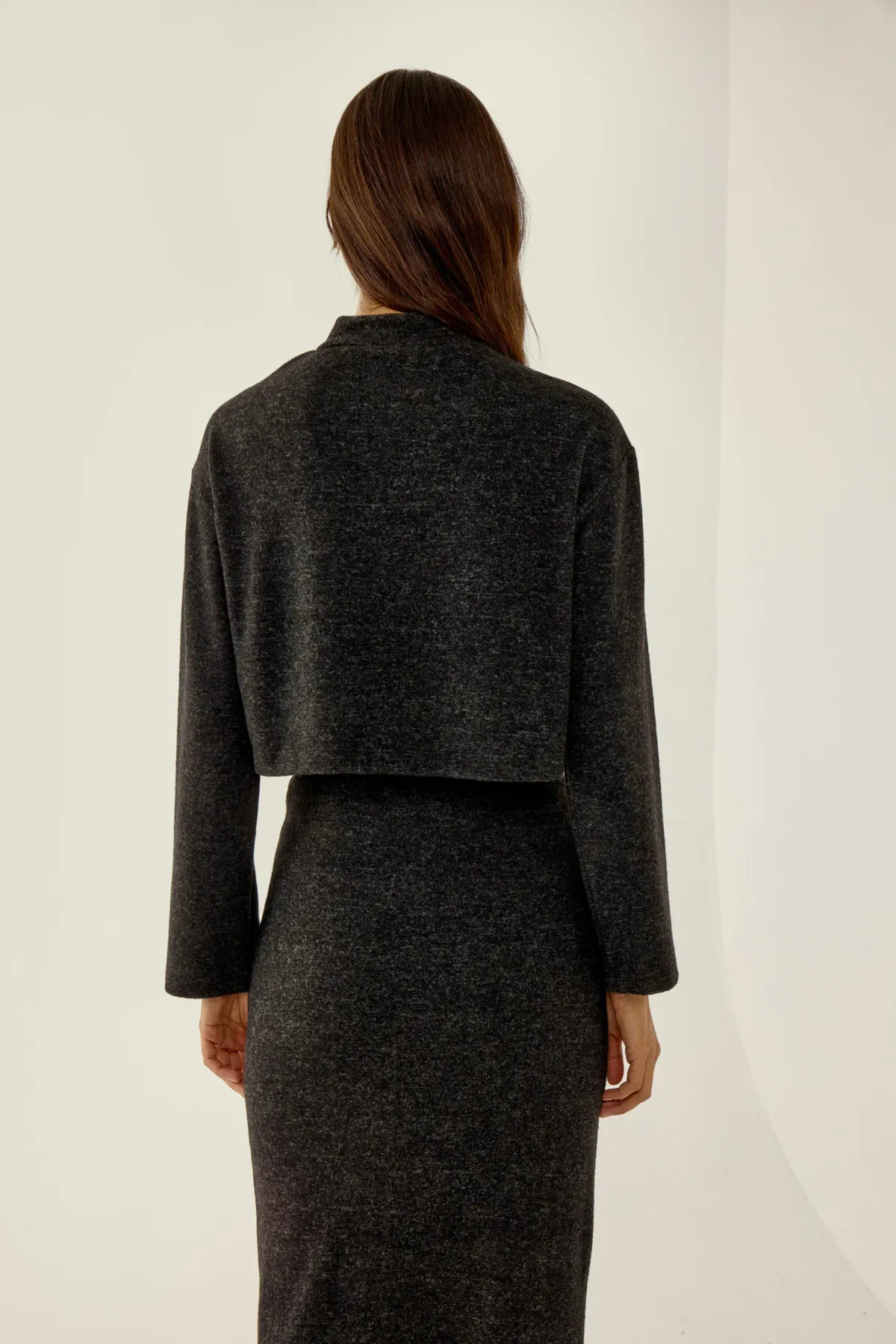 Relaxed Fit Half Turtleneck Crop Blouse 4