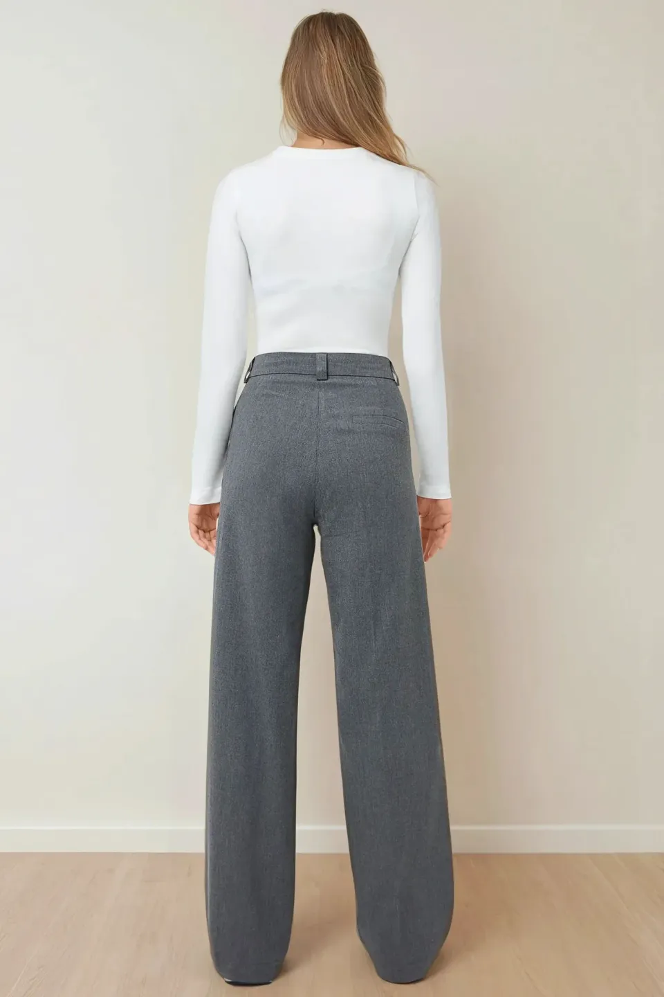 High Waist Straight Leg Pants