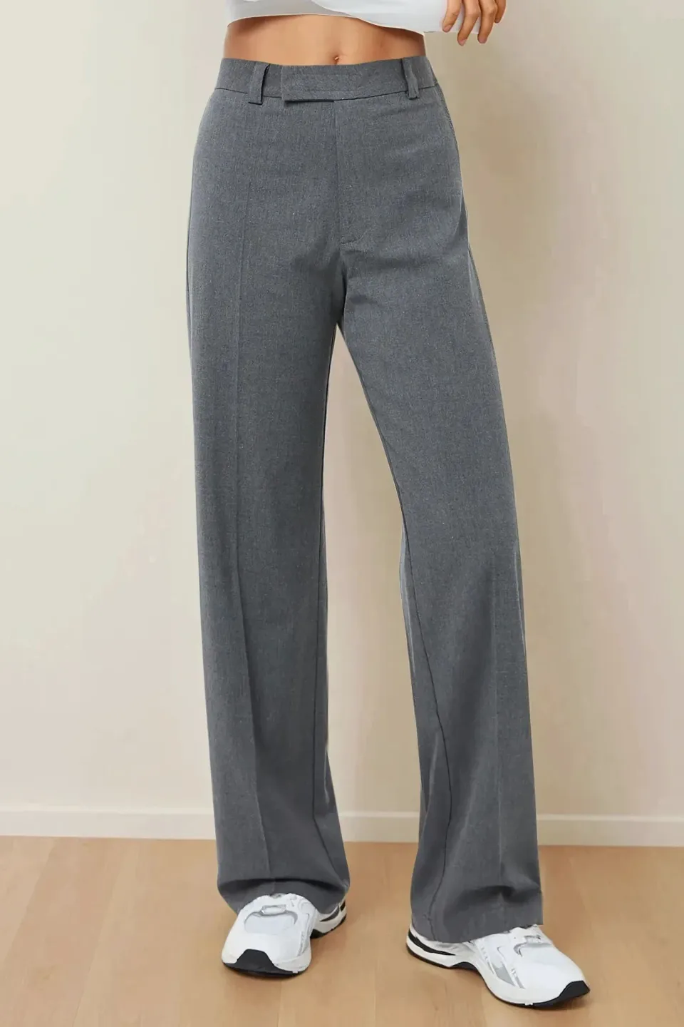 High Waist Straight Leg Pants