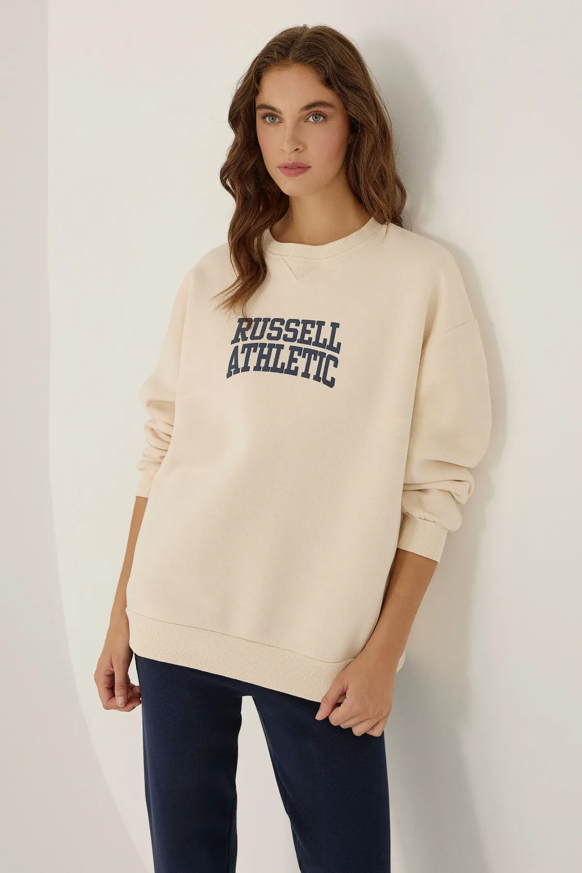 Oversized Printed Crew Neck Sweatshirt 3