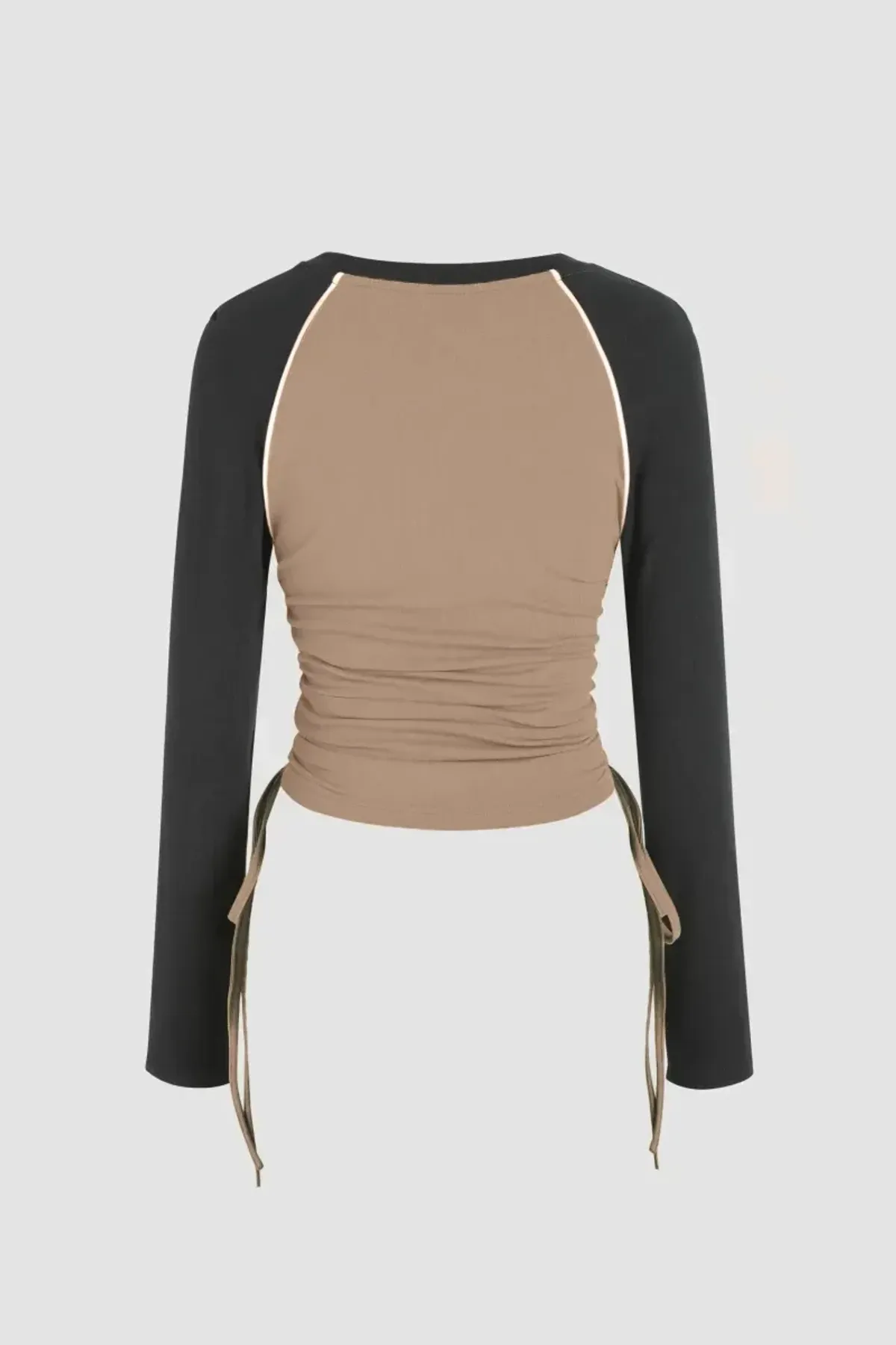 Color Blocked Crew Neck Top 2
