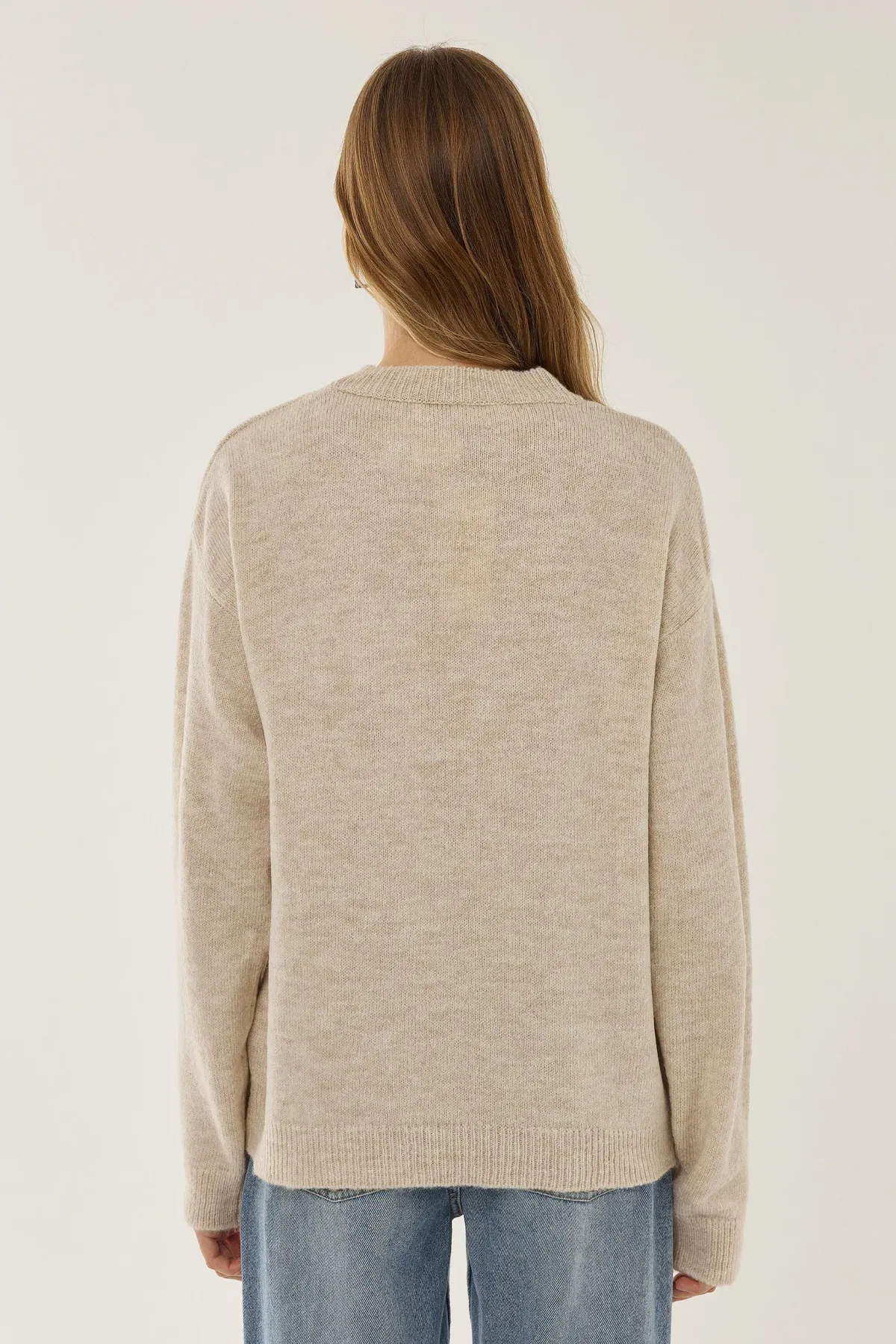 Relaxed Fit Bow Detail Sweater 5