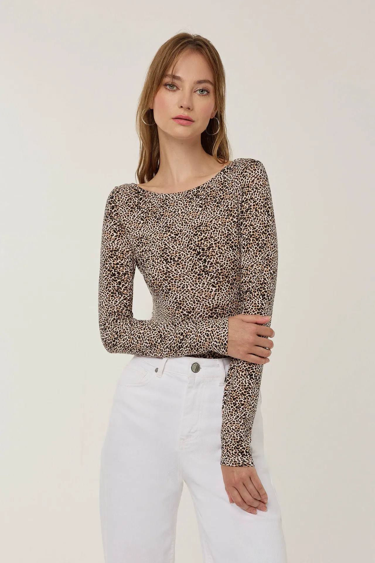 Slim Fit Animal Print Top