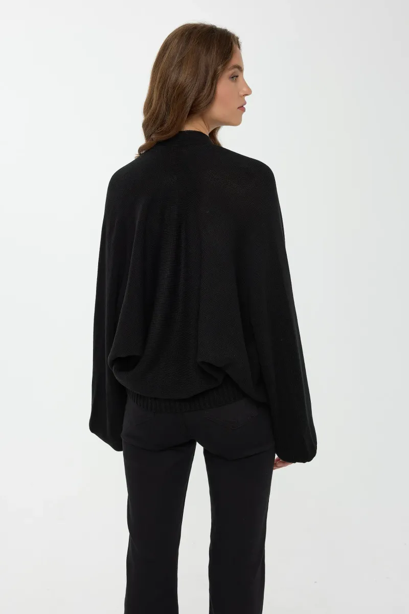Oversized Zipper Collar Sweater 4