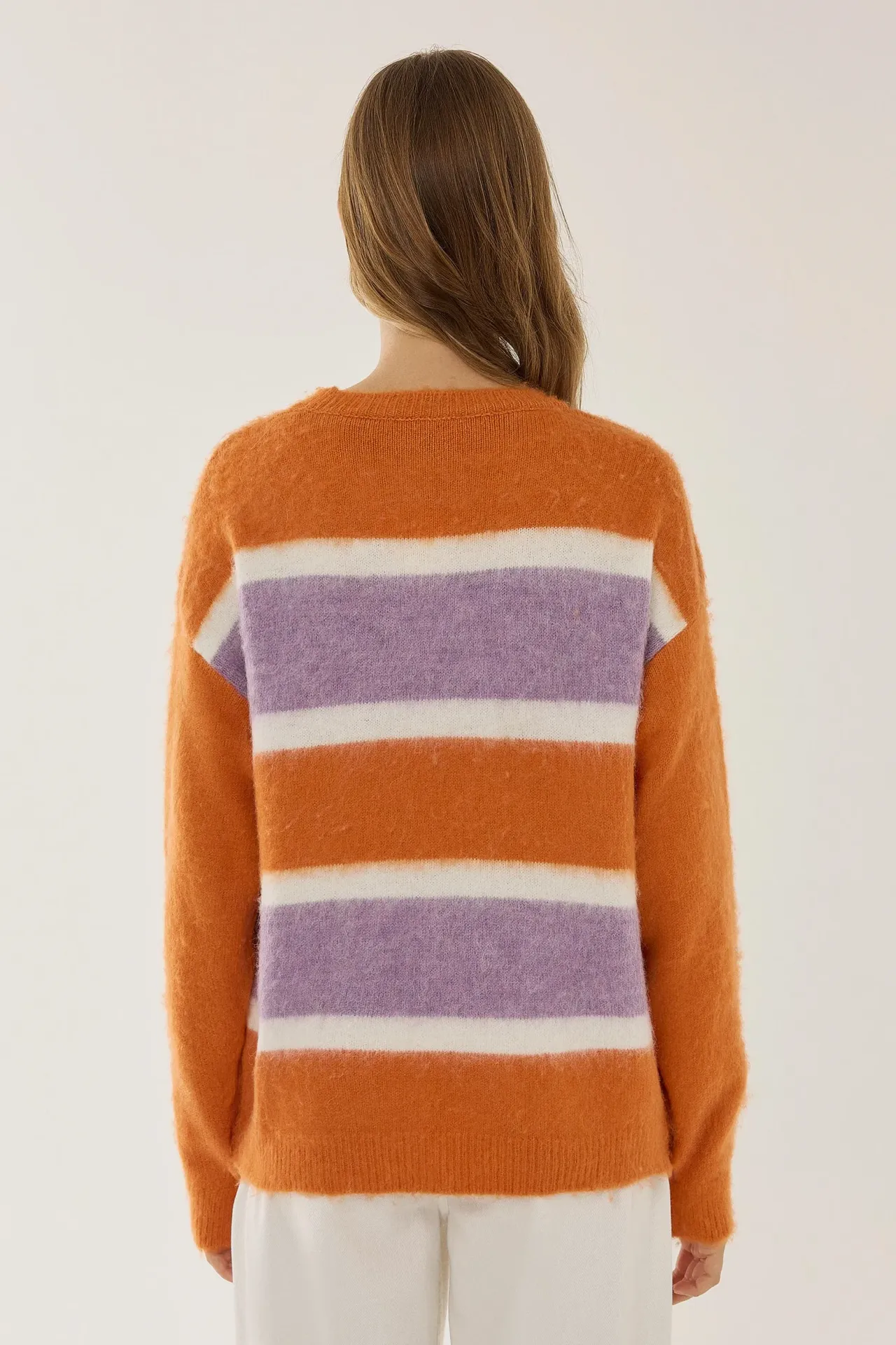 Relaxed Fit Colorful Striped Sweater