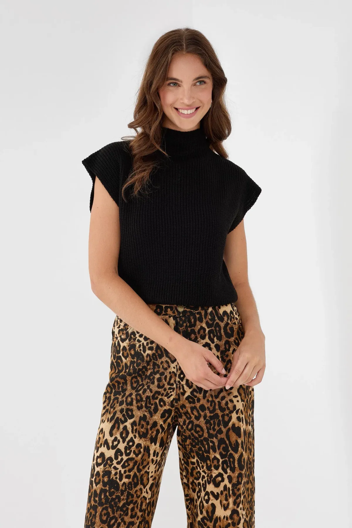 Half Turtleneck Knit Sweater 1