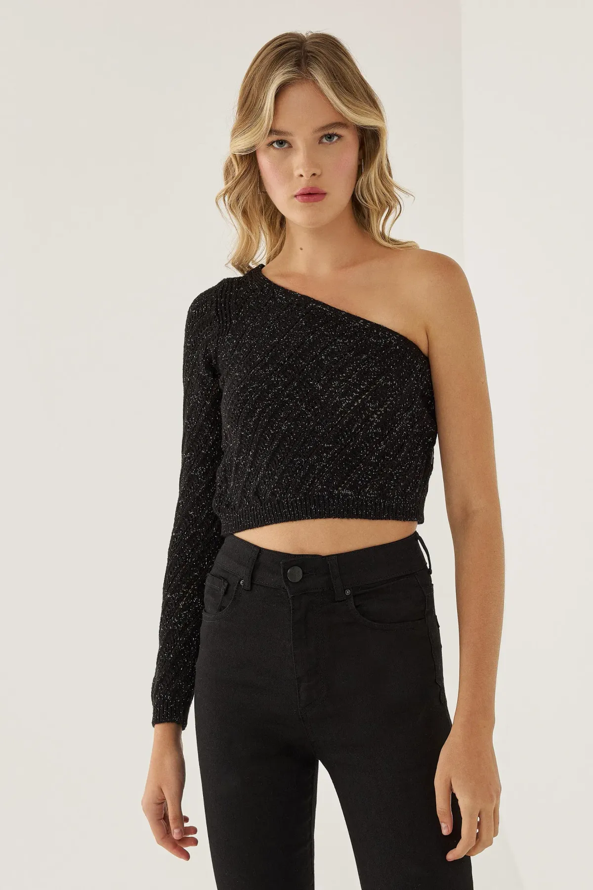 One Sleeve Knit Top 3