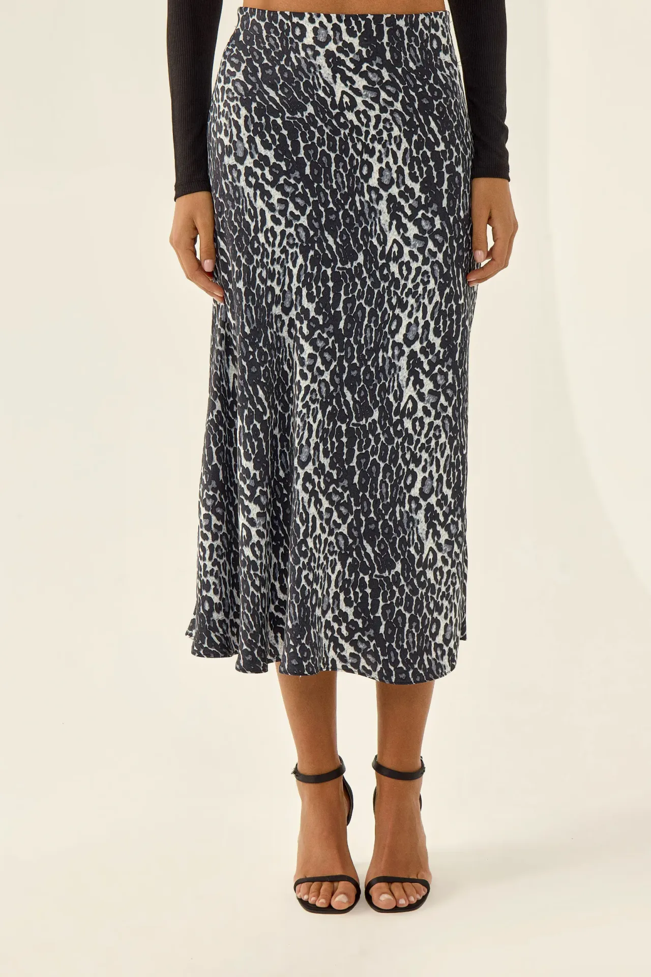 Leopard Print Midi Skirt