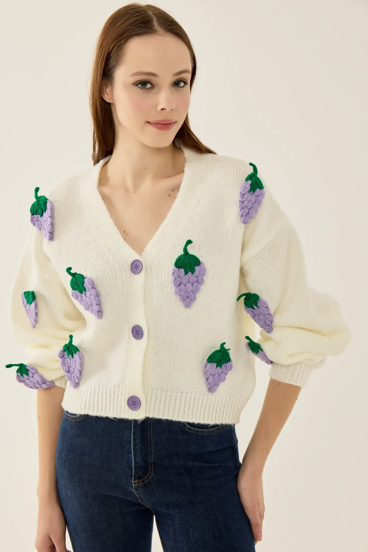 Embroidered Knitwear Cardigan