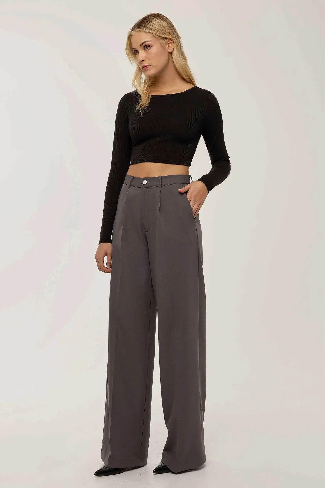 High Waist Wide Leg Pants