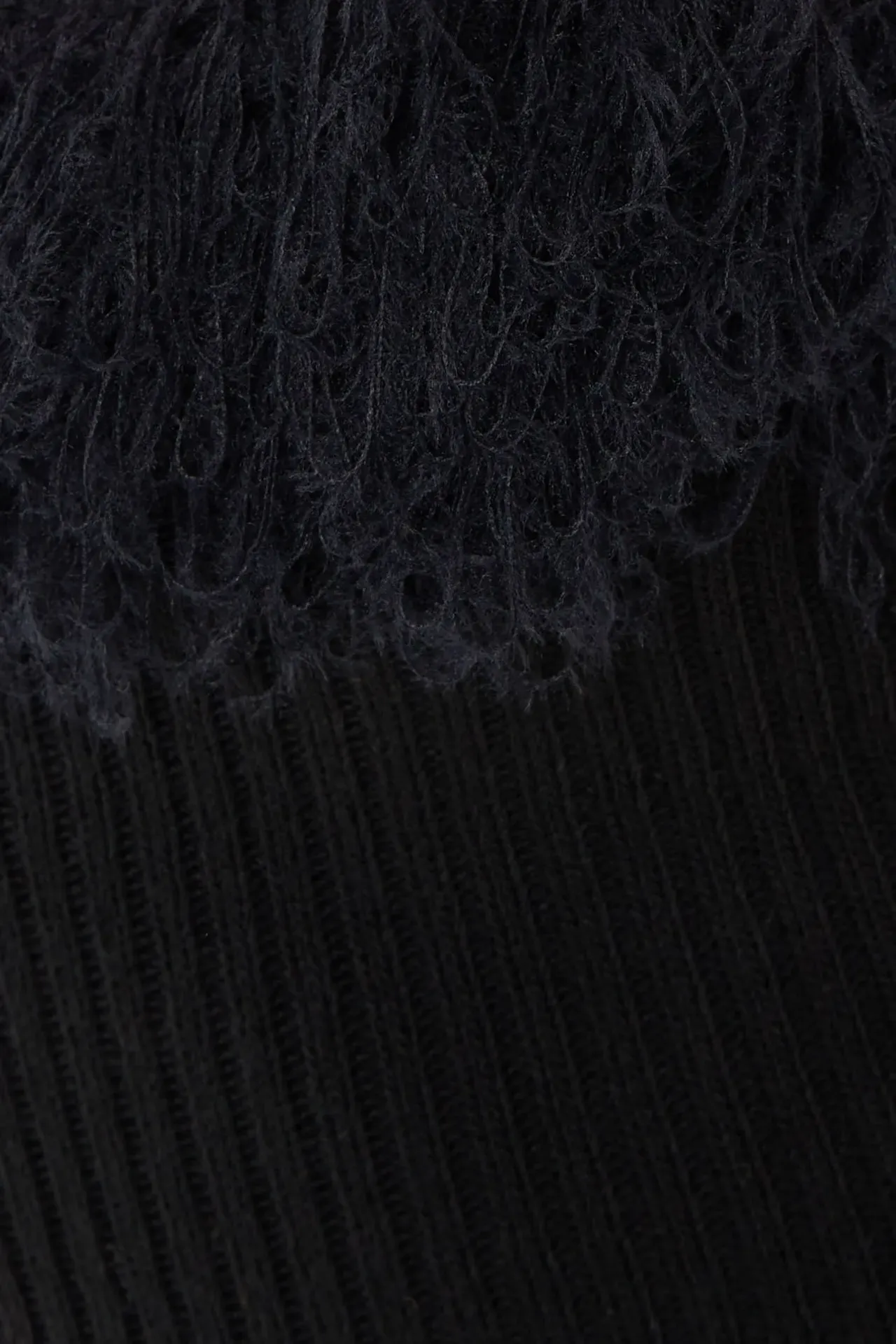 Slim Fit Crew Neck Knit Top with Plush Detail