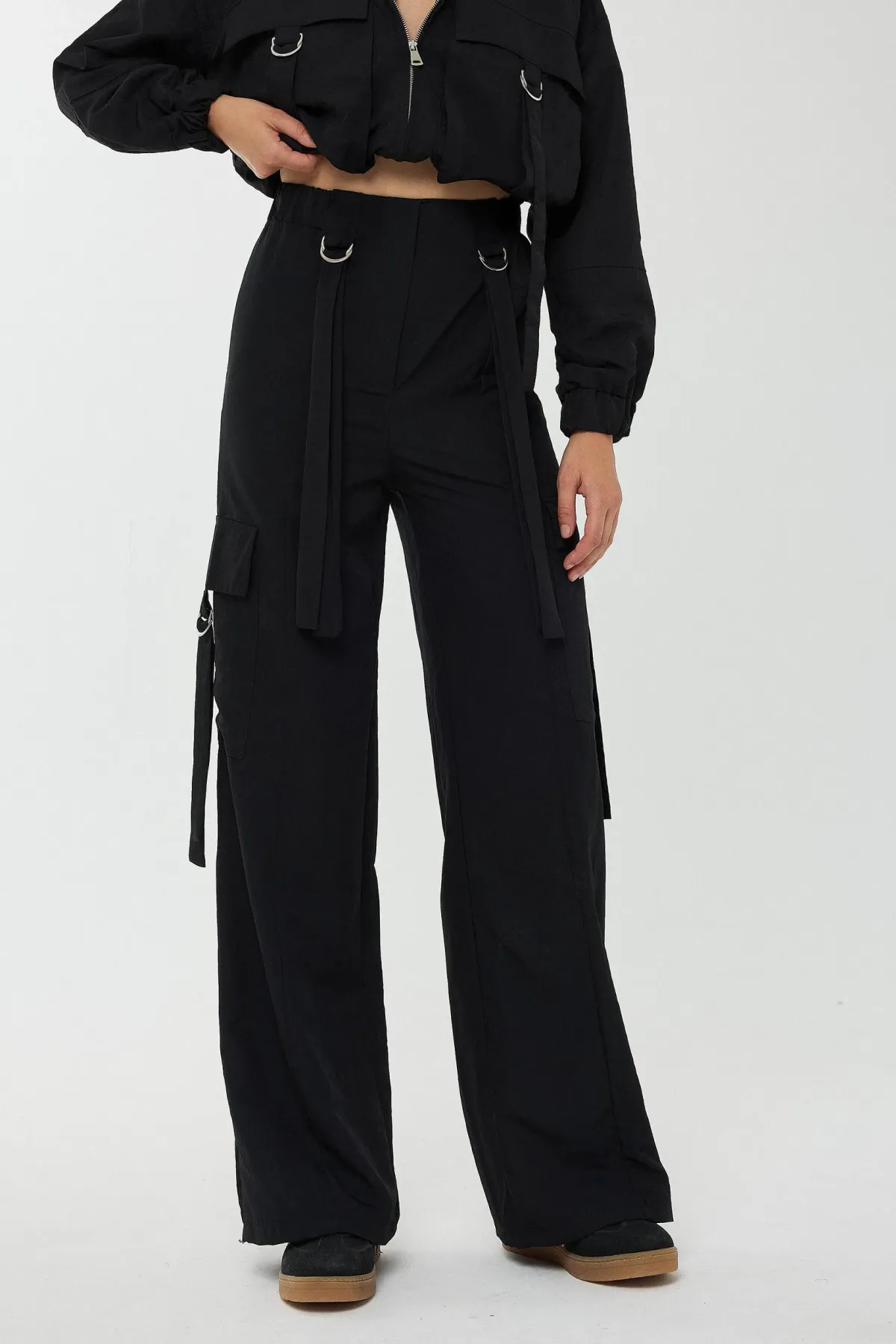 High Waist Cargo Pants 2