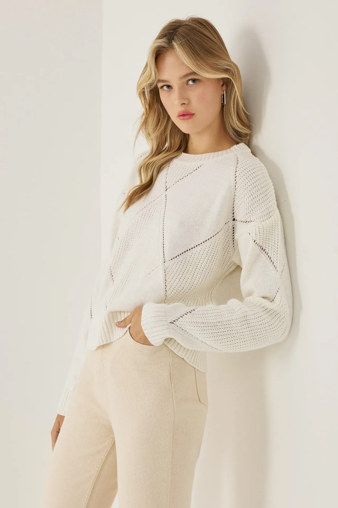 Crew Neck Knitted Sweater