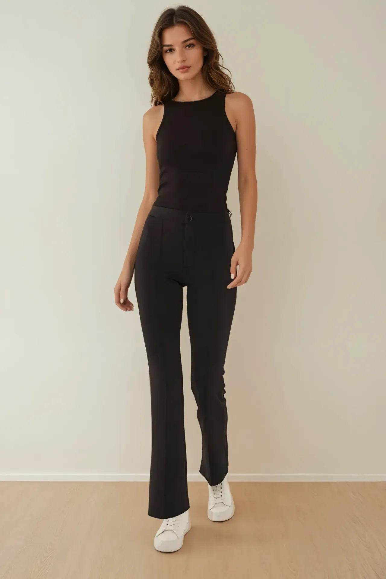 High Waist Flare Palazzo Pants