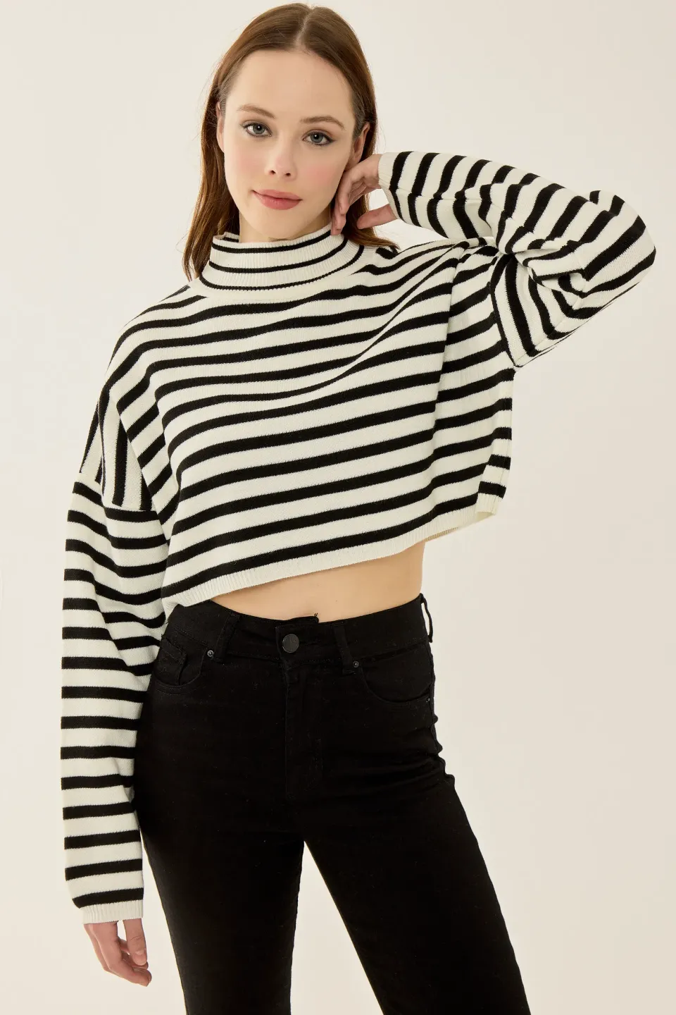 Turtleneck Crop Sweater
