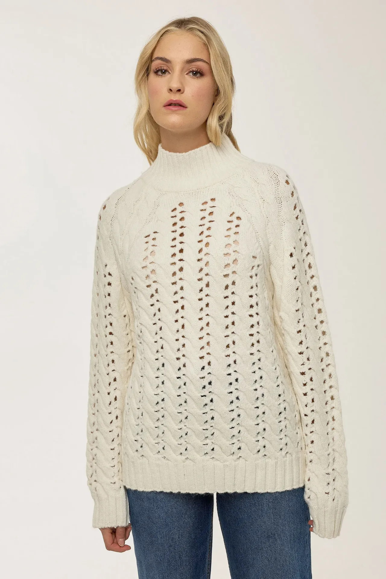 Regular Fit Openwork Sweater