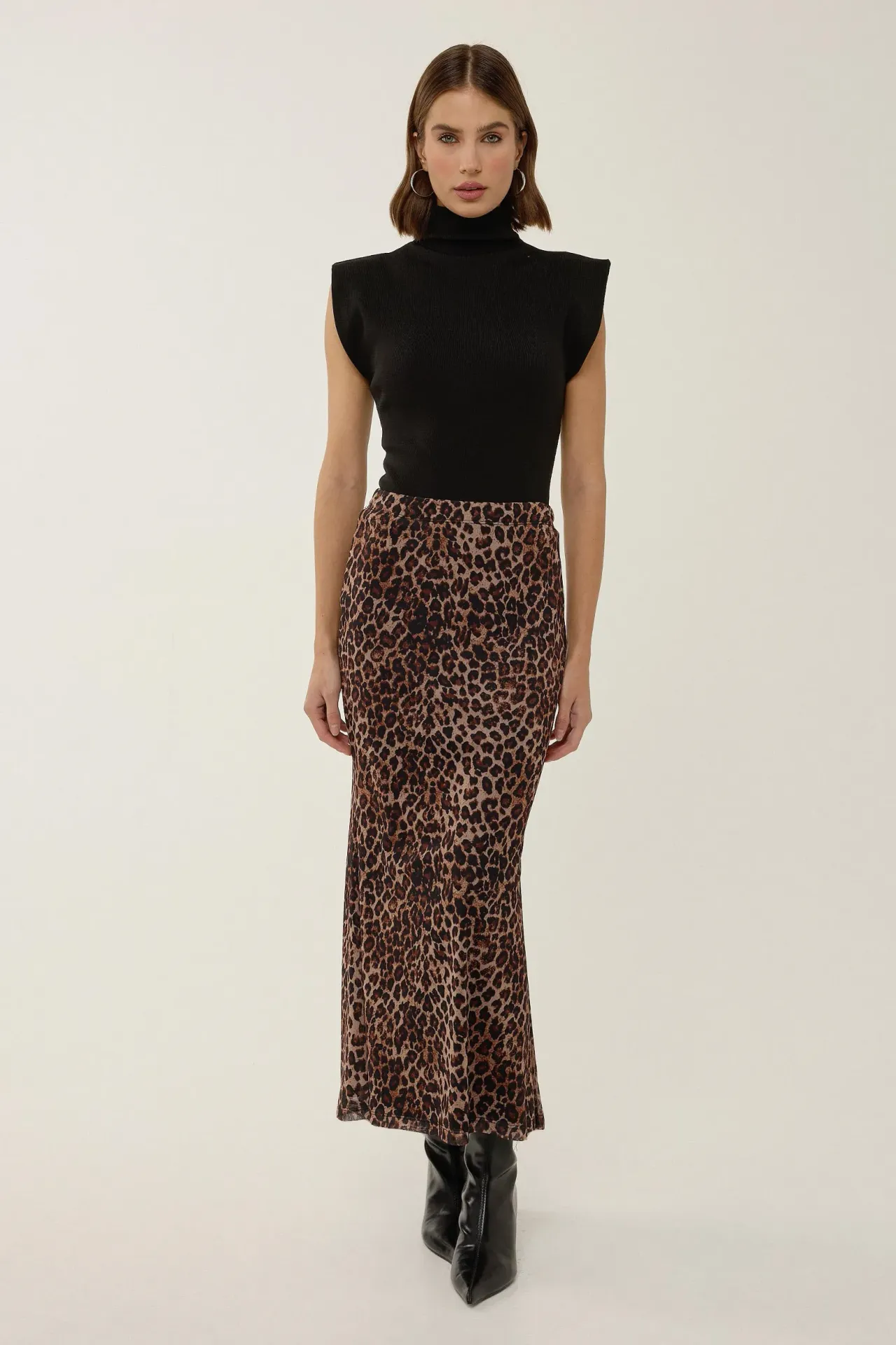 Maxi Skirt with Patterned Design