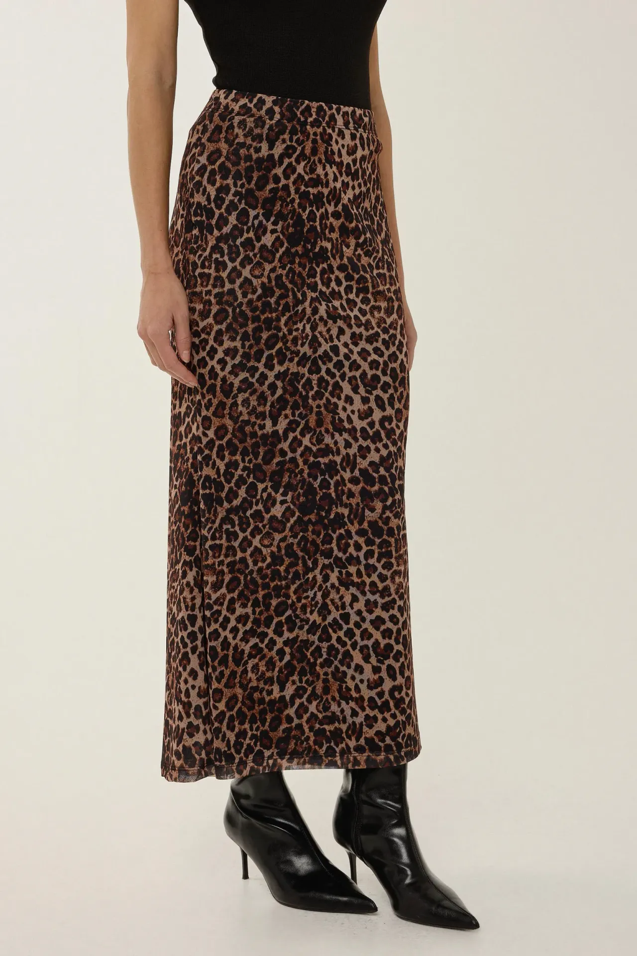 Maxi Skirt with Patterned Design