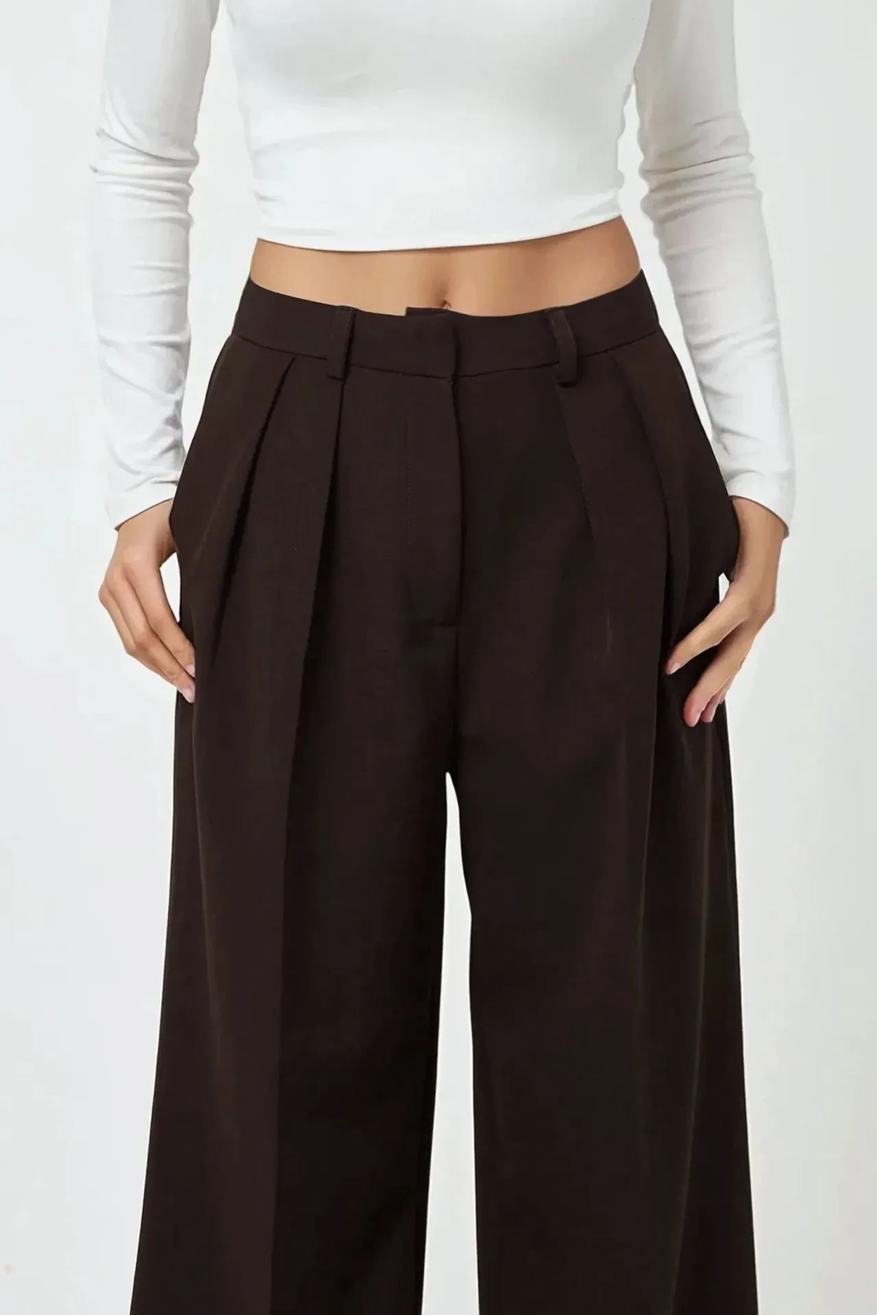 High Waist Wide Leg Suit Pants