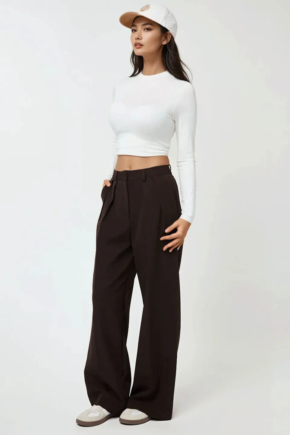 High Waist Wide Leg Suit Pants