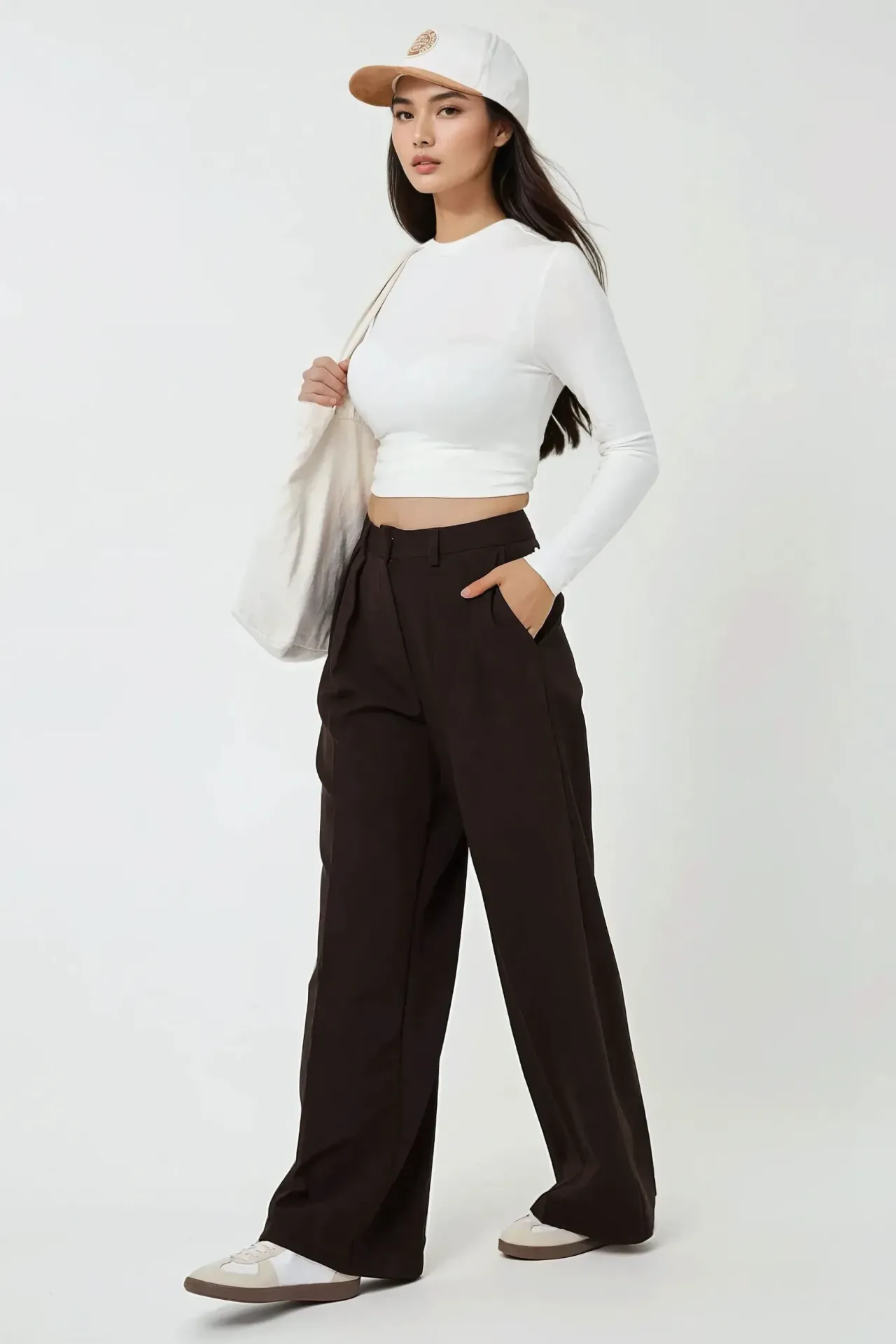 High Waist Wide Leg Suit Pants