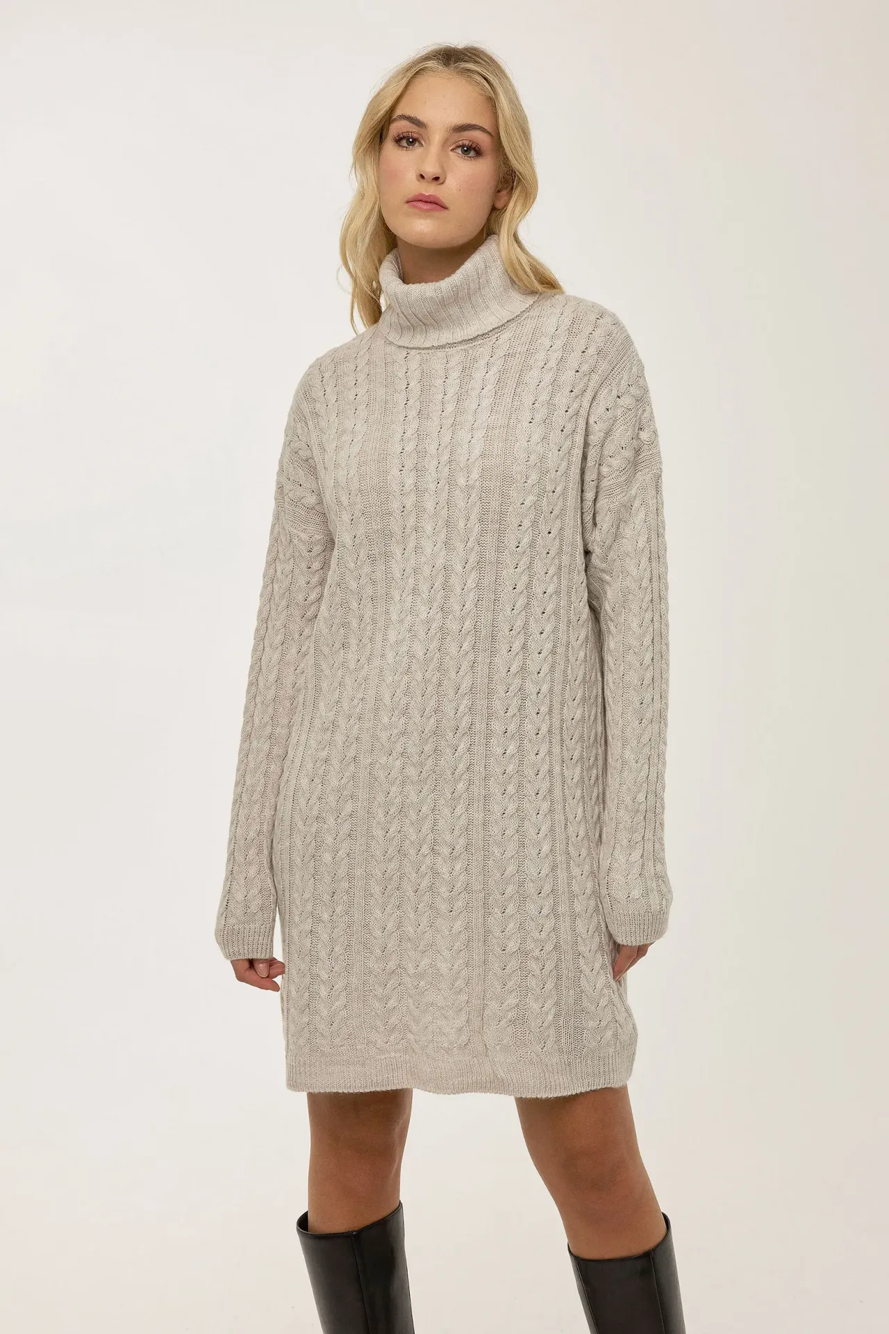 Cable Knit Jumper Dress 