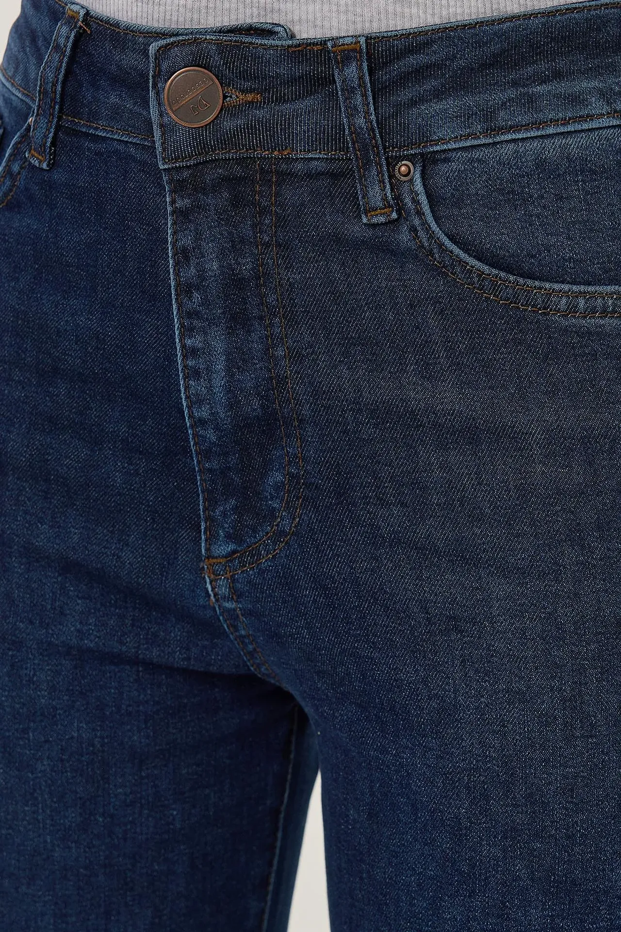 High Waist Straight Leg Denim Jeans