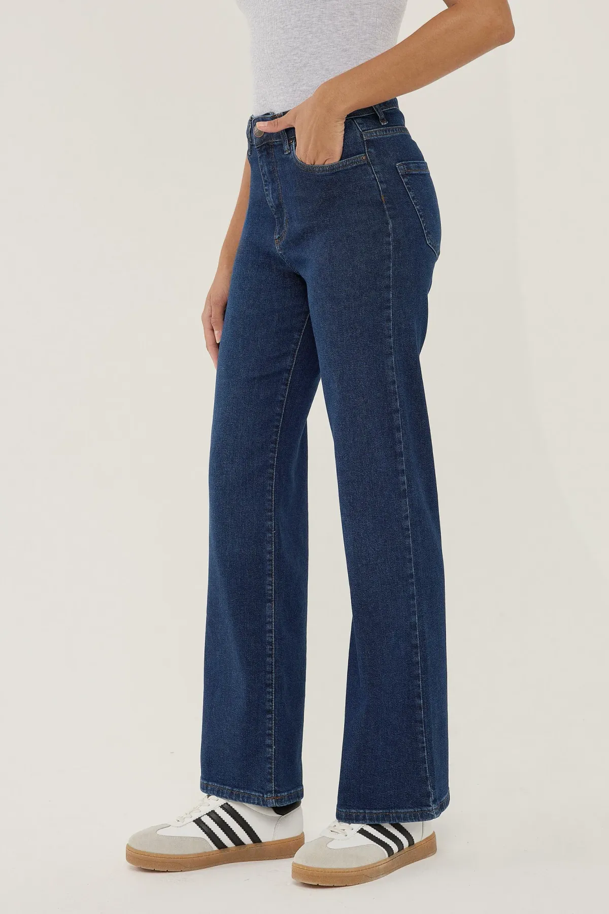High Waist Straight Leg Denim Jeans 3