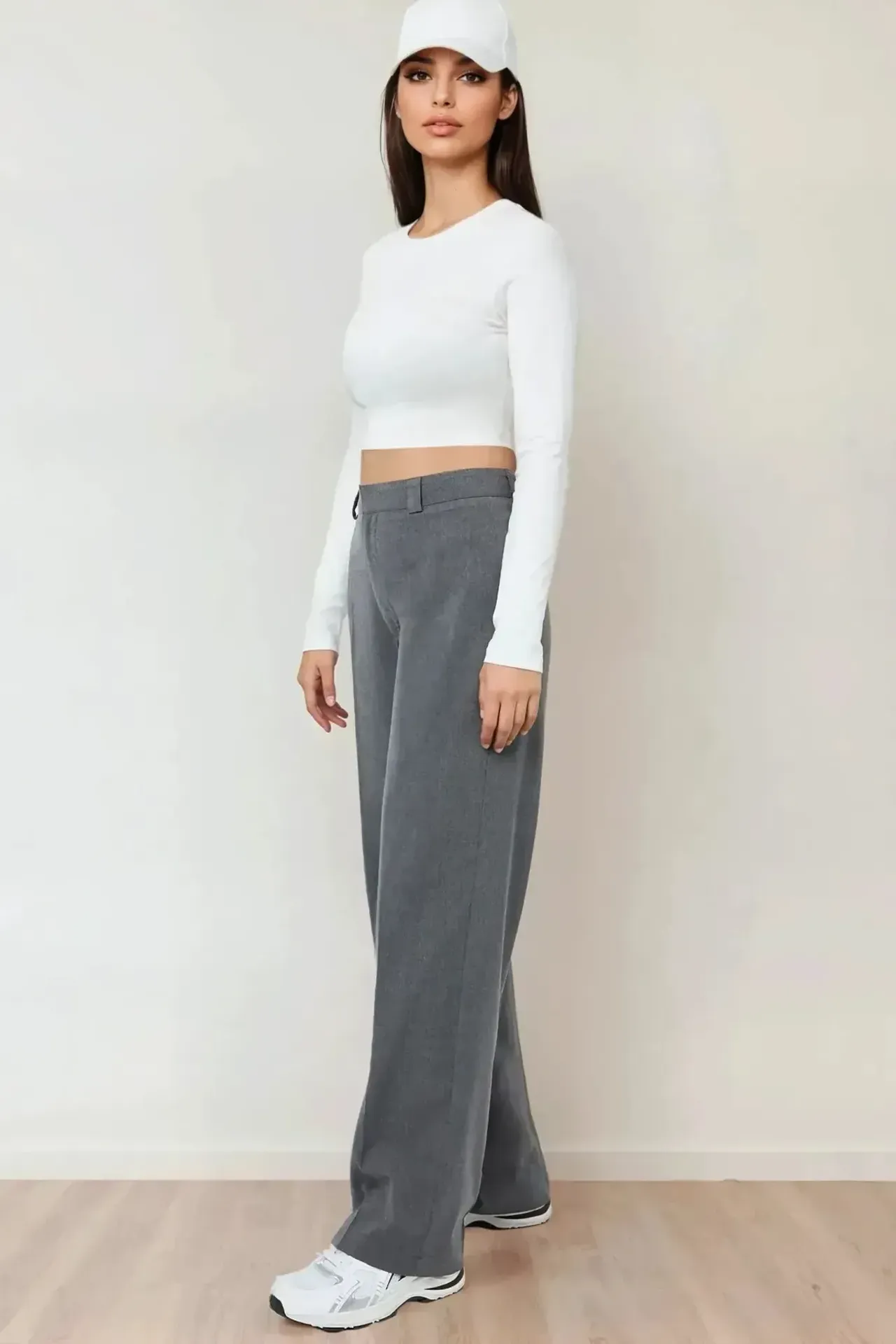 High Waist Straight Leg Pants