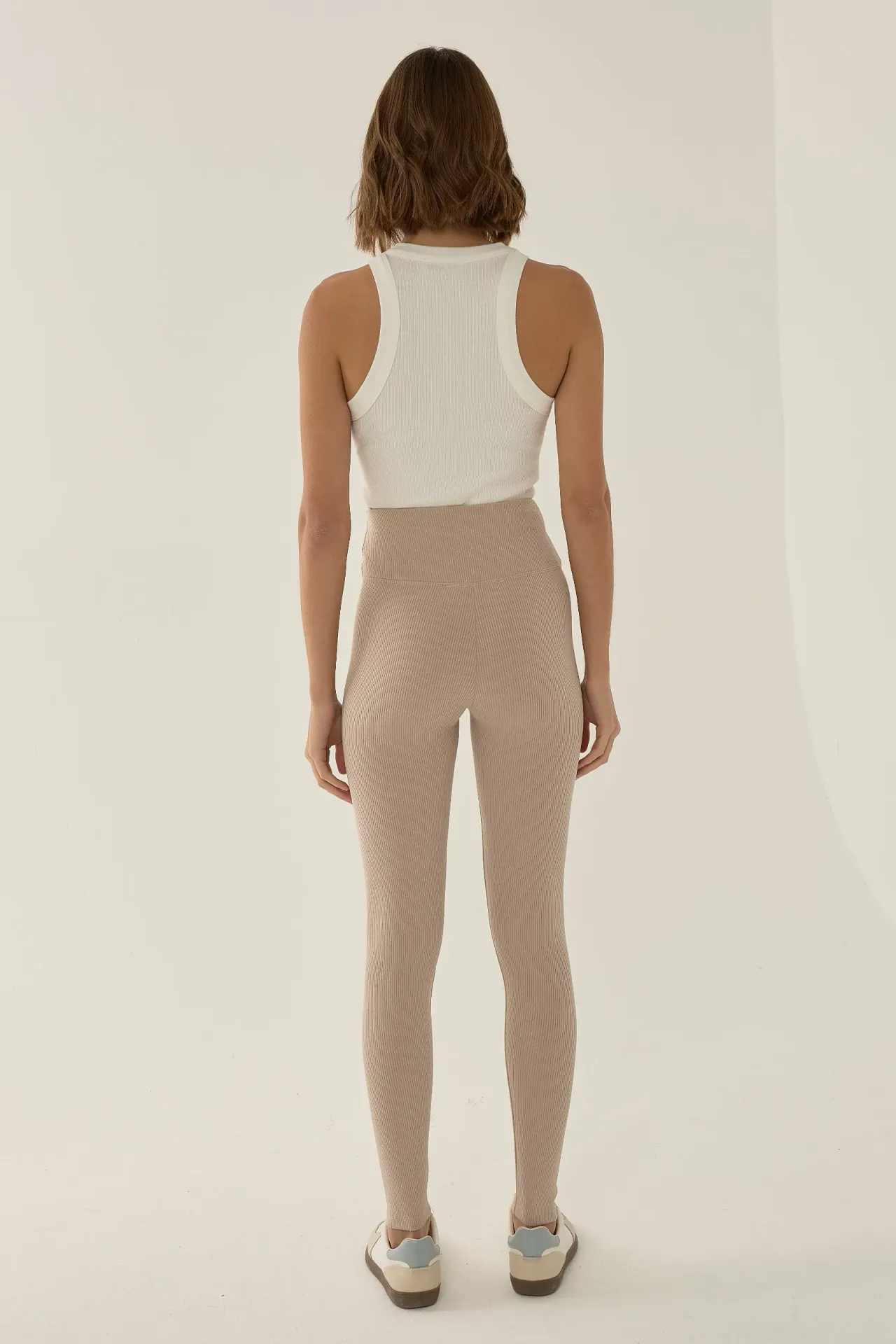 Cream Thick Leggings 