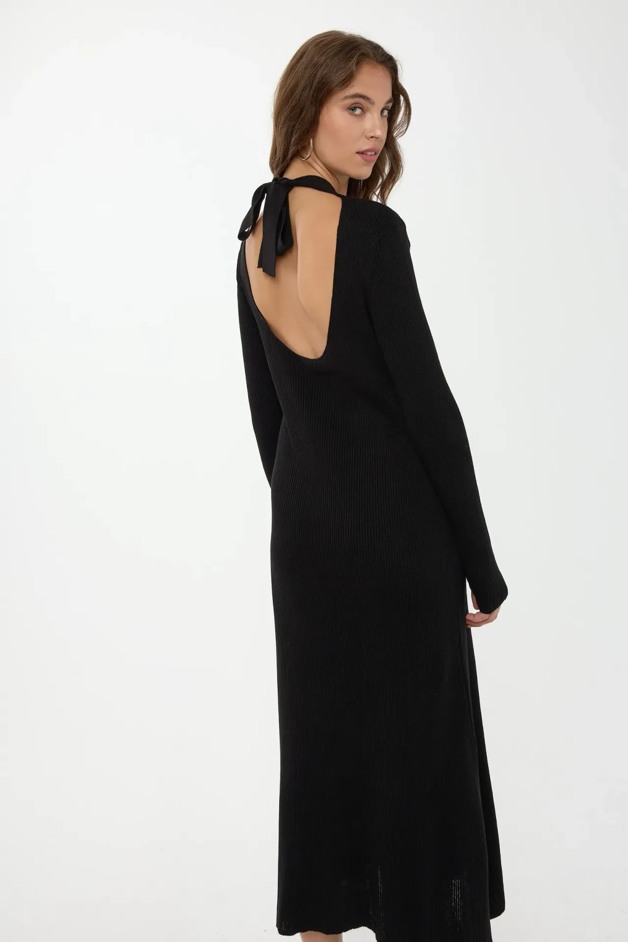 Open Back Maxi Knit Dress