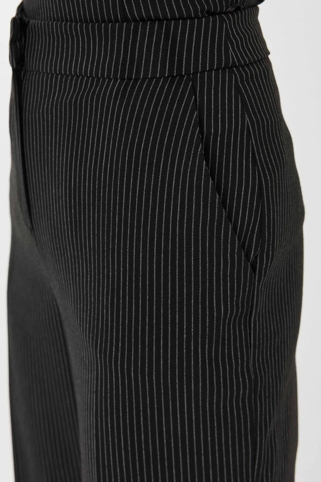 High Waist Striped Trousers