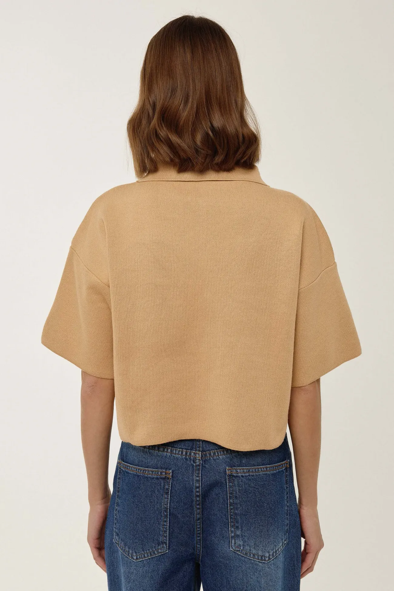 Knitted Zipper Collar Top 5