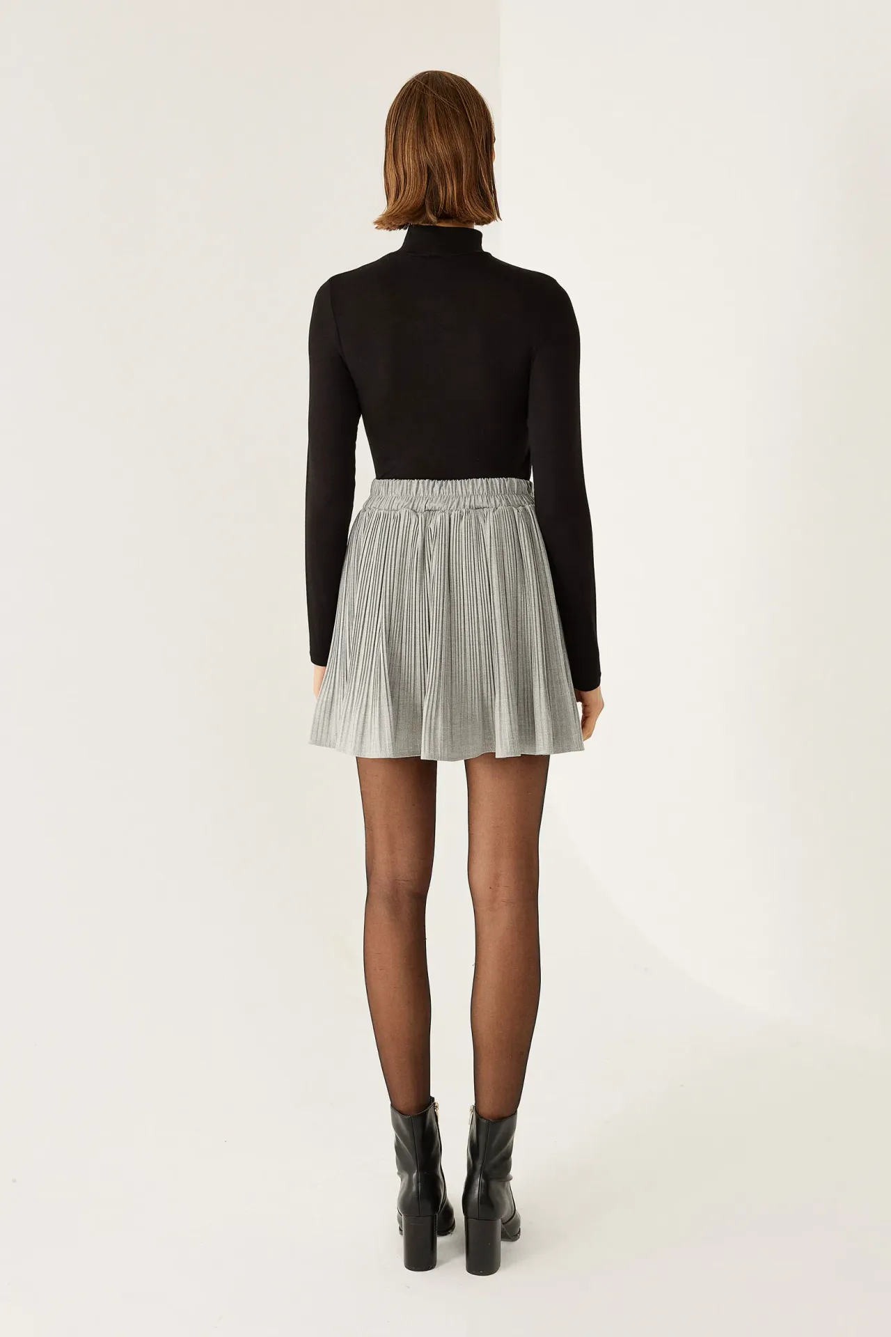 Pleated Mini Skirt