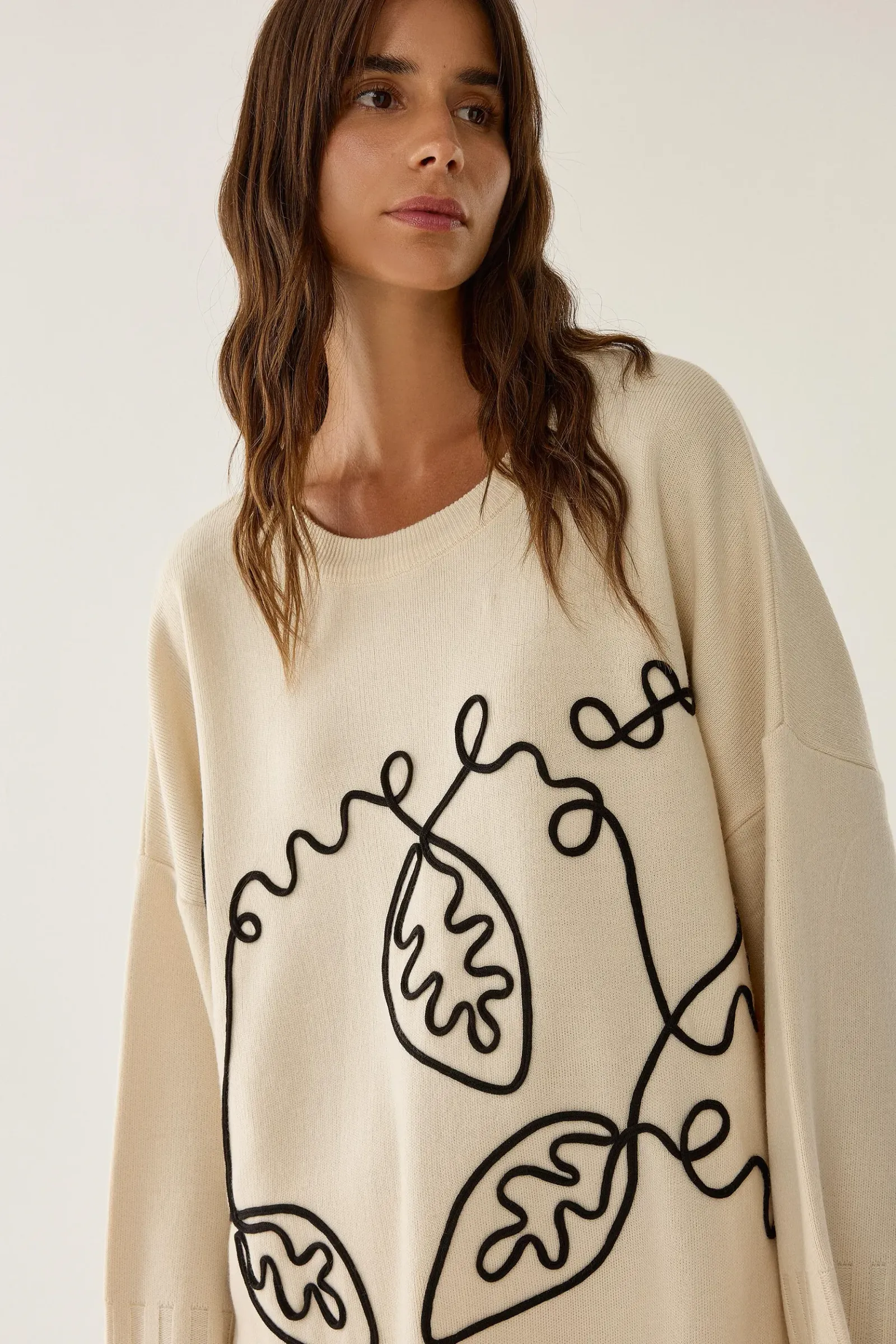 Oversized Patterned Sweater & Pants Knit Co-Ord Set 5