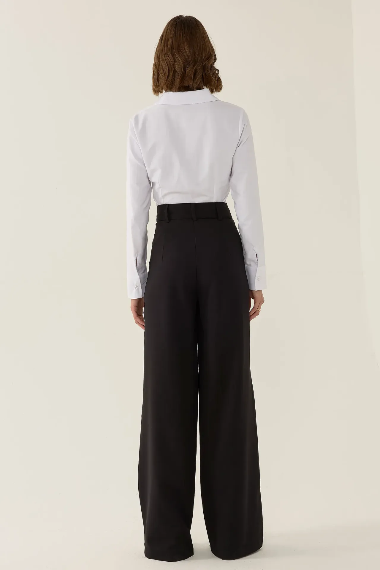 High Waist Pleated Wide Leg Pants