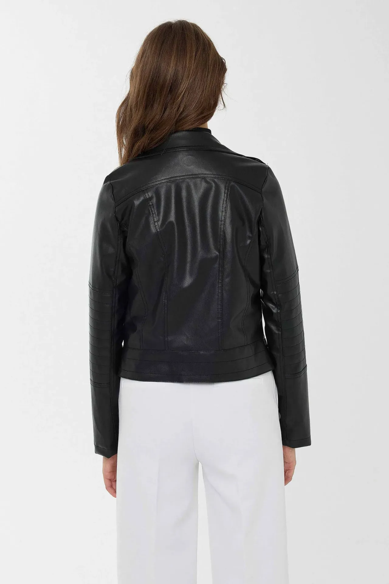 Faux Leather Biker Jacket