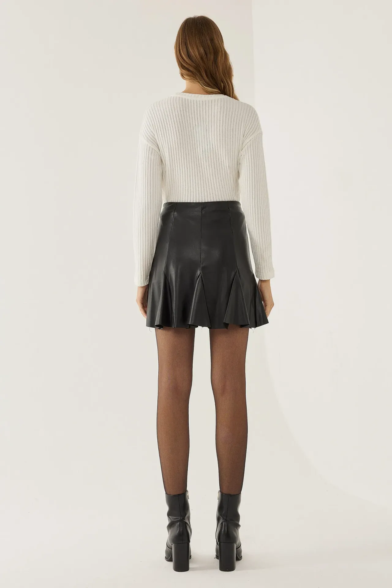 Mini Faux Leather Skirt