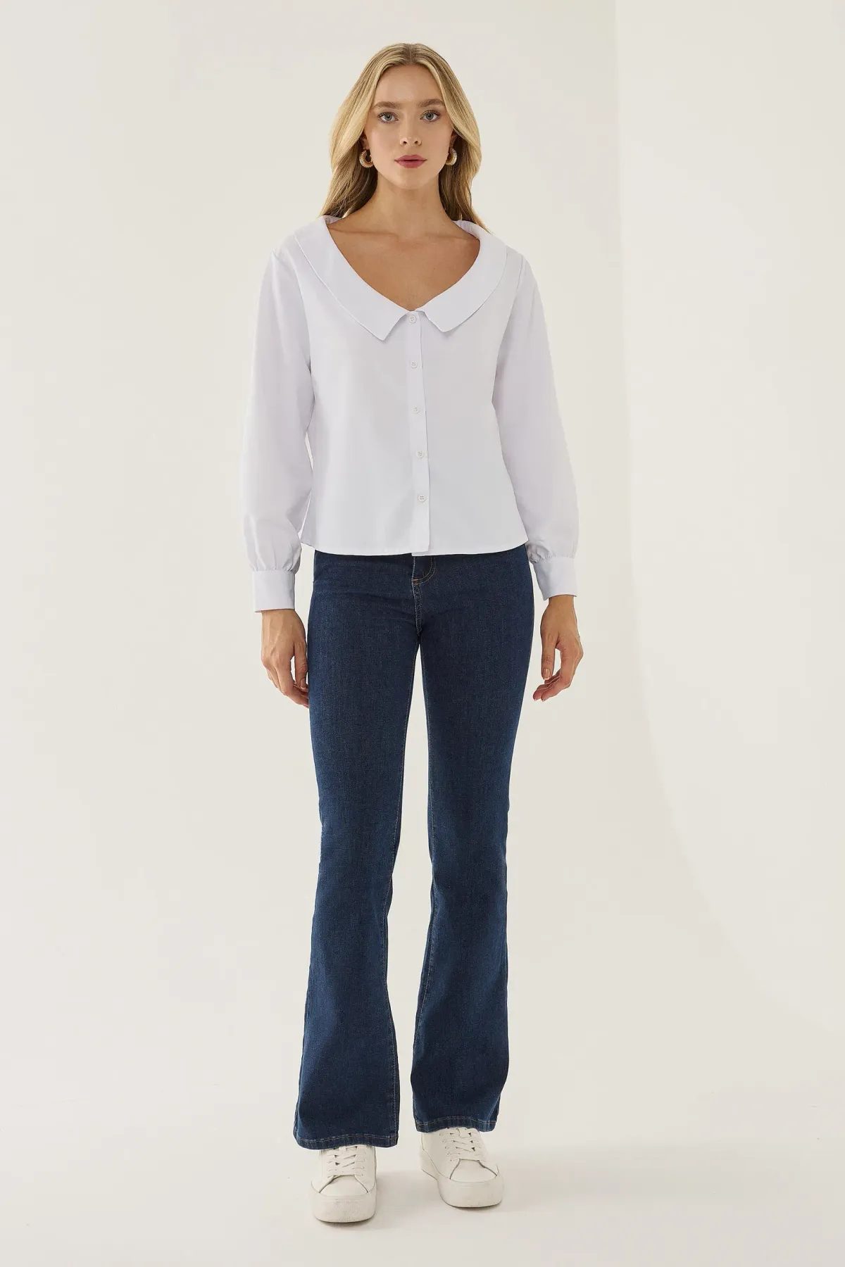 Straight Fit Collar Detail Shirt 2